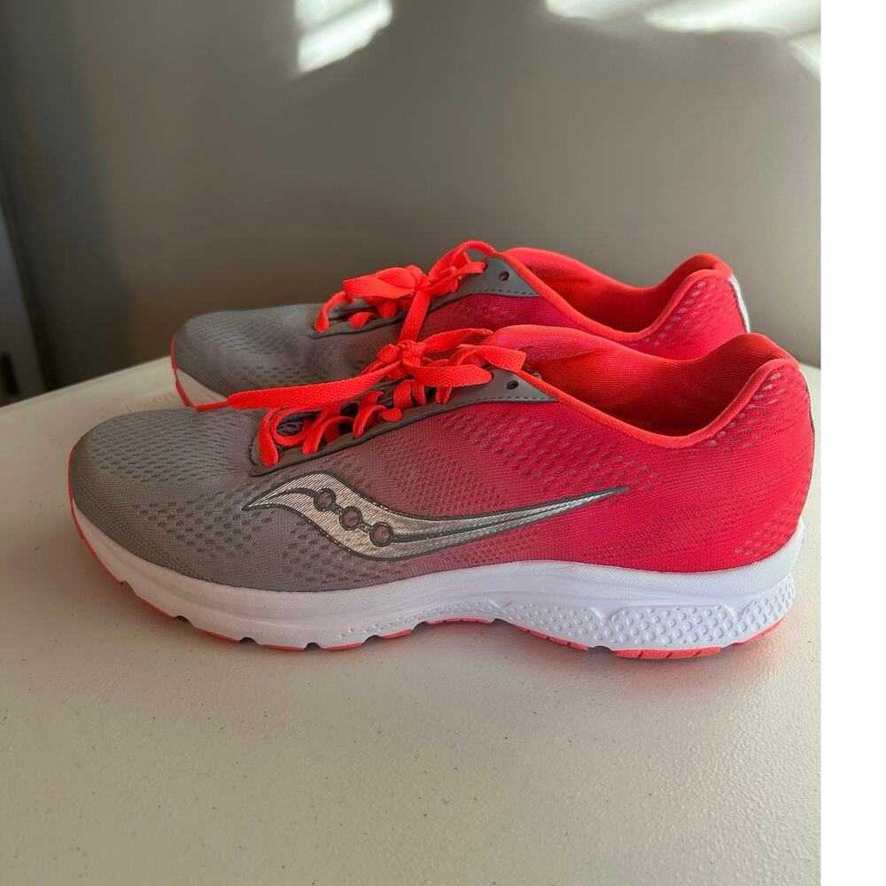 Saucony Grid Women Shoes Size 9.5 Sneaker Silver Pink S30024-1 - Picture 2 of 12